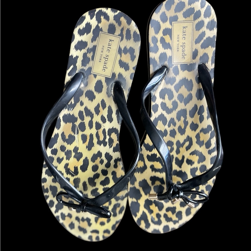 Kate Spade Black Leopard Print Women's Sandals